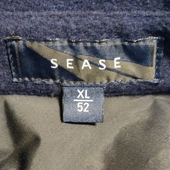 Sease Felpa Generale Virgin Wool & Nylon Over Shirt Dark Navy Blue XL/52 - Picture 7 of 8